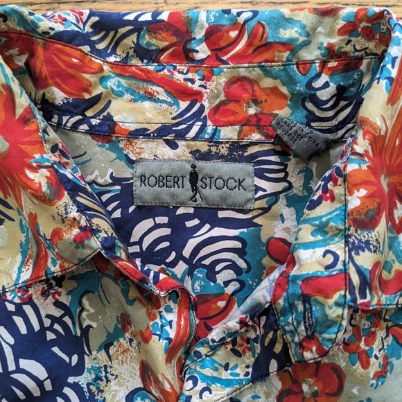 Robert stock Vintage 100% silk shirt - Picture 5 of 7